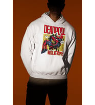 Deadpool x Wolverine Baskılı Unisex Oversize Marvel Karakter Hoodie