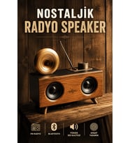 Nostaljik Görünümlü Bluetooth Bağlantılı Speaker