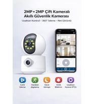 Çift Kameralı 360 WiFi Güvenlik Kamerası Ev Ofis İçin Güçlü Güvenlik Uzaktan İzleme Hareket Sensörlü CMR41