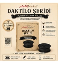 ANTİK MARKET Daktilo Şeridi Siyah Tek Makaralı