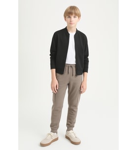 Erkek Çocuk Basic Kargo Cepli Jogger Paça Okul Eşofman Altı AK2322-1 (Bej)