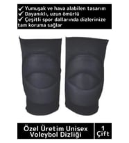 Luxery Özel Üretim Esnek Yumuşak Koruyucu Unisex Voleybol Futbol Dizliği (Siyah)