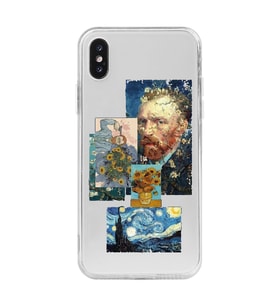 Iphone X ve XS Uyumlu Van Gogh ve Sanatsal Tablolar Tasarımlı Şeffaf Telefon Kılıfı
