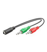 Hadron Aux Kablo Mikrofon Ve Kulaklık M2/f Çevirici  20cm (Siyah)