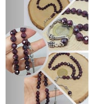 Lal (Granat) (Garnet) Taşı Üst Segment Faset Kesim 33lük Tesbih 8mm (42515)
