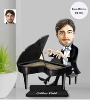Kişiye Özel Piyanist Erkek Ahşap Eco Biblo -1