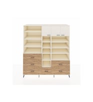 Kronos Dolap 17 Raflı 6 Çekmeceli 3 Kapaklı 220x59x243 Aytaşı-Aytaşı/Çam
