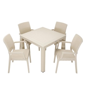 Mandella Elit Rattan 90x90 Elit Koltuk Masa Takımı ÇÖLBEJİ