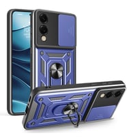Galaxy S25 Edge Kılıf Magnetik Standlı Kamera Korumalı Zore Sürgülü Vega Kapak