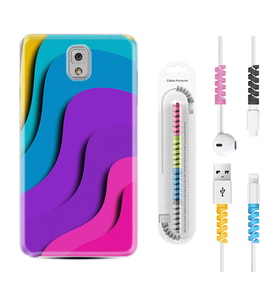 Samsung Note 3 4 5 8 9 20 Ultra 10 Lite Kılıf Kablo Koruma Spiral Silikon Renk Cümbüşü 1631
