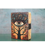 Göz Tasarımlı Deri Defter