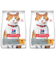 Hills Sterilised Kısırlaştırılmış Tavuklu Kedi Maması 1,5 Kg 2 Adet