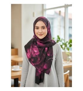 Müslüm, Floral Yaprak Desenli Bürümcük Şal – Zarif, Kaymaz, Terletmez ve Rahat Kullanım 75 x 200 cm