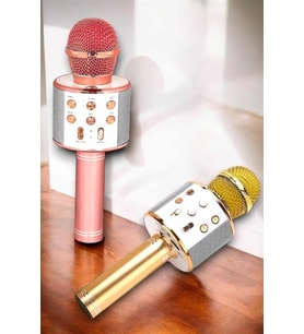 Kablosuz Bluetooth Karaoke Mikrofon USB ve AUX Girişli, Yüksek Ses Kalitesi
