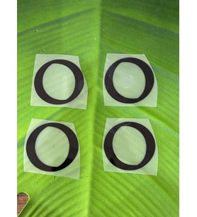 5X5 CM 4 LÜ ÜTÜ İLE YAPIŞAN O HARFİ TRANSFER BASKI ARMA