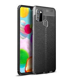 Samsung Galaxy A21S Kılıf Esnek Pu-Deri Leather-Pu Serisi Protected Case (Siyah)
