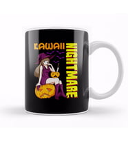 Kawaii Nightmare Halloween Anime Princess Witch Kupa Bardak Porselen