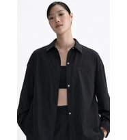 Nike 24.7 PerfectStretch Women's Dri Fit Oversized Long-Sleeve Top Kadın Overisze Esnek Gömlek Siyah