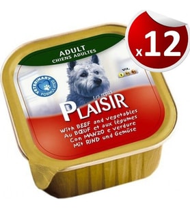 Plaisir Beef Biftek Etli Parçalı ve Soslu Köpek Konservesi 150 gr x 12 Adet
