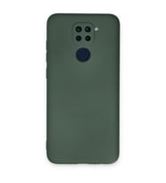 Xiaomi Redmi Note 9 Kılıf Nano İçi Kadife Silikon - Koyu Yeşil