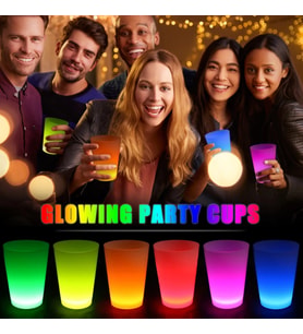 Glow Partisi Bardakları 6 Renk 6 Adet 1.5 oz 4.5 x 6.5 cm (5343)
