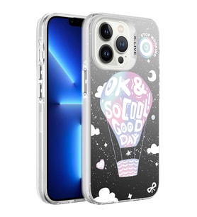 Apple iPhone 13 Pro Kılıf Desenli Zore Silver Sert Kılıf Balon