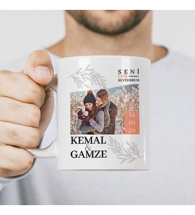 Kişiye Özel Fotoğraflı Sevgiliye Hediye Kupa Bardak