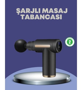 Sporcu Kas Masaj Tabancası 6 Kademe Güçlü Titreşim 4 Başlık Şarjlı Masaj Aleti