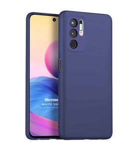 Microsonic Matte Silicone Xiaomi Redmi Note 10 5G Kılıf Lacivert
