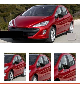 Peugeot 308 Batman Yarasa Ayna Kapağı Piona Black ABS 2007-2013