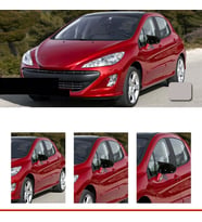 Peugeot 308 Batman Yarasa Ayna Kapağı Piona Black ABS 2007-2013
