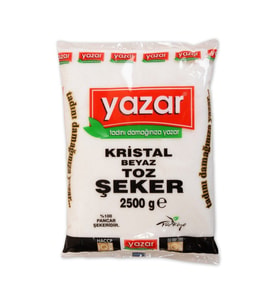 Yazar Toz Şeker 2,5 Kg x 2 Paket
