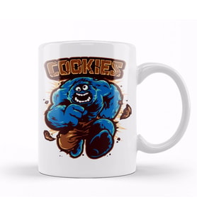 Cookie Monster   Kurabiye Canavarı Hulk Kupa Bardak Porselen