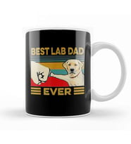 Retro Labrador Dad Gift Dog Daddy Golden Black Lab Father 02 Kupa Bardak Porselen