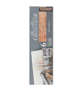 Cretacolor Basic Drawing Set Temel Çizim Kalemleri 6lı Metal Kutu 40006
