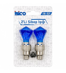 2PCS MAVİ ELMAS KESİM PRİZMA MODEL SİBOP IŞIK PİLLİ BİSİKLET - MOTOR - ARAÇ HAREKET SENSÖRLÜ İ18-021 (5343)