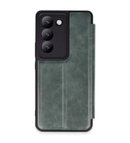 V30 Lite 4G Kılıf Flip Cover - Koyu Yeşil