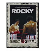 ekart Rocky Sylvester Stallone Film Afişi Dekoratif ahşap Tablo