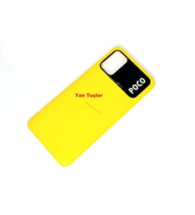 Xiaomi POCO M3 Kasa Arka Pil Batarya Kapağı SARI