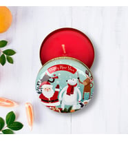 Yılbaşı Noel Baba Temalı Metal Kutuda Kokulu Mum