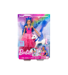 Barbie Mavi Saçlı Prenses Bebek Hrr16