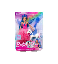 Barbie Mavi Saçlı Prenses Bebek Hrr16