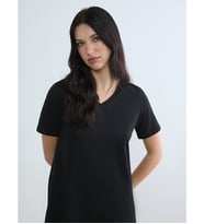 LCW Comfort Siyah %100 Pamuklu Kadın Tişört