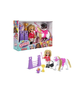 Mini At Binici Bebek Oyun Seti – 12 cm Atlı Engelli Parkur Seti (Çok Renkli)