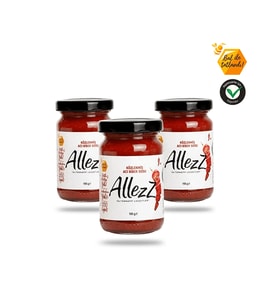 Allezz 3'lü Közlenmiş Acı Biber Sosu Paketi - Çok Acı (Hot)