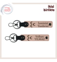 Şirket Çalışanlarına Hediye, Üç Hilal Desenli Kişisel Anahtarlık Set, Yavru Ağzı-Y Ağzı
