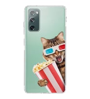 PrintiFy Samsung Galaxy S20 FE ile Uyumlu 1mm Slim Fit Kedi 1 050b Baskılı Şeffaf  Kılıf