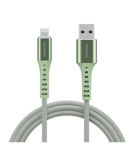 Nautica C65 MFI Lightning to USB-A 12W Örgülü Hızlı Şarj ve Data Kablosu 1.2M Yeşil