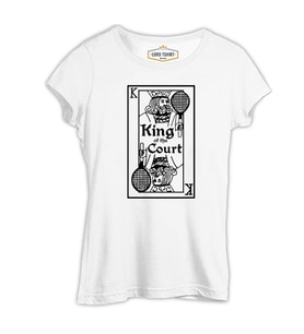 Tenis - Court King Beyaz Kadın Tshirt