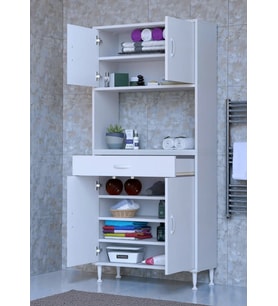 Eliusta Lora Beyaz Dolap 75 cm Genişliği ve 173 cm Yüksekliği İle Dikey Depolama Ünitesi 75x173x32,5 cm